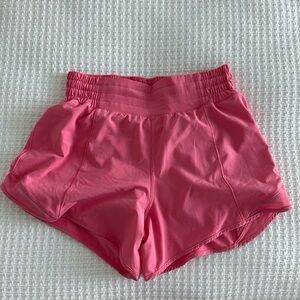 Pink lulu running Shorts worn once, perfect condition
